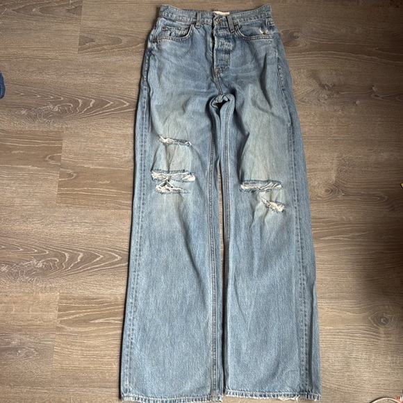 GRLFRND Brooklyn High Rise Straight IN LOST PALMS 25 - Picture 7 of 14